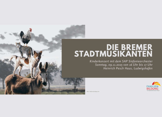 Die Bremer Stadtmusikanten Familienkonzert des SAP Sinfonieorchesters am 09.11.2025 im Heinrich Pesch Haus