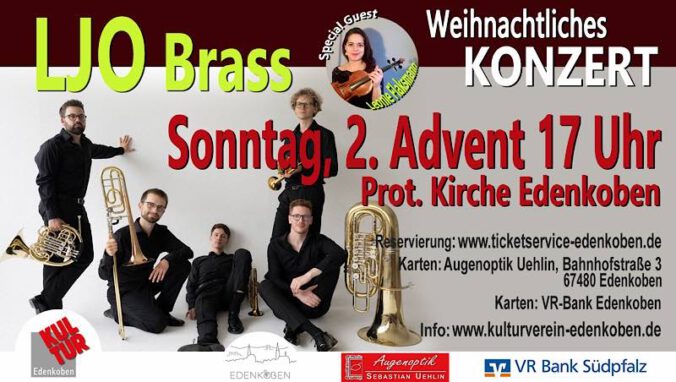 Weihnachtliches Konzert mit LJO-Brass im Dezember 2025 in Edenkoben