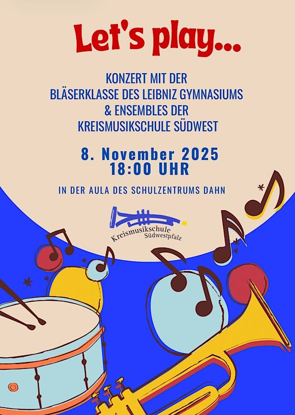 Konzertabend der Kreismusikschule Südwestpfalz und der Bandklasse des Leibniz-Gymnasiums Pirmasens im November 2025 in Dahn