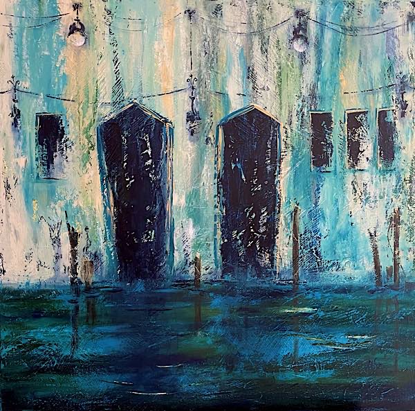 Serenissima; Acryl auf Leinwand; 80x80 cm; 2024 (Foto: M. Schwarz-Thomas)