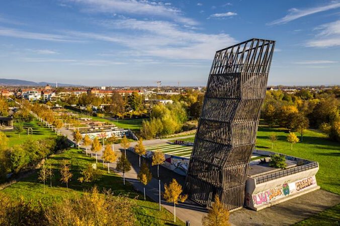 Der Aussichtsturm auf dem Gelände der ehemaligen Landesgartenschau in Landau (Foto: Dominik Ketz Photography)