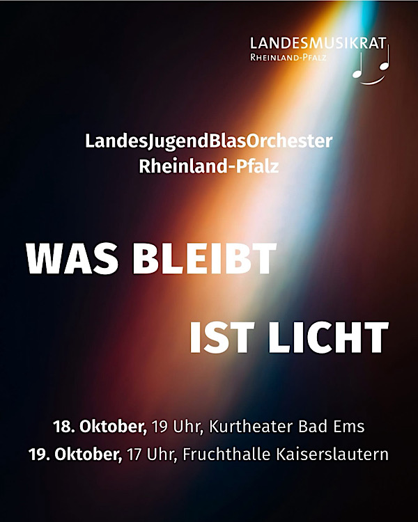 Herbstkonzert des LandesJugendBlasorchesters RLP im Oktober 2025 in Kaiserslautern