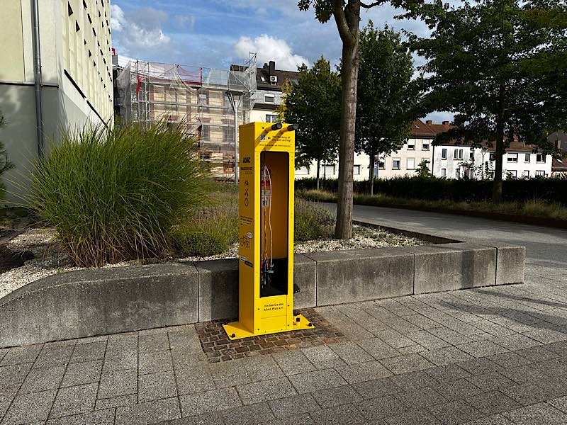 Die ADAC Radservice-Station am Dynamikum Science Center Pirmasens (Fröhnstraße 8) wird vom AC Pirmasens 04 betreut. (Foto: ADAC Pfalz e.V.)