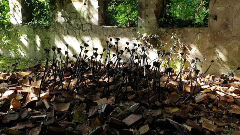 Die Installation „Soleils noirs 1“ aus dem Jahr 2024 der Künstlerin Corine Kleck, einer der Ausstellenden in Annweiler und Wissembourg. (Foto: Kleck)