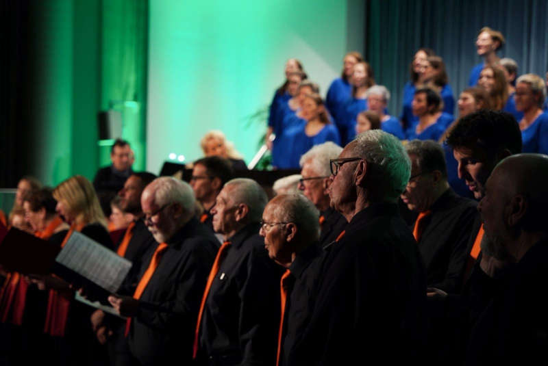 Abschlusslied alle Erwachsenenchöre (Foto: MGV Frohsinn 1887 Rödersheim/Rouven Buck)
