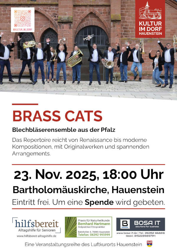 2025-11-23_Plakat_Kultur-im-Dorf_Brass-Cats
