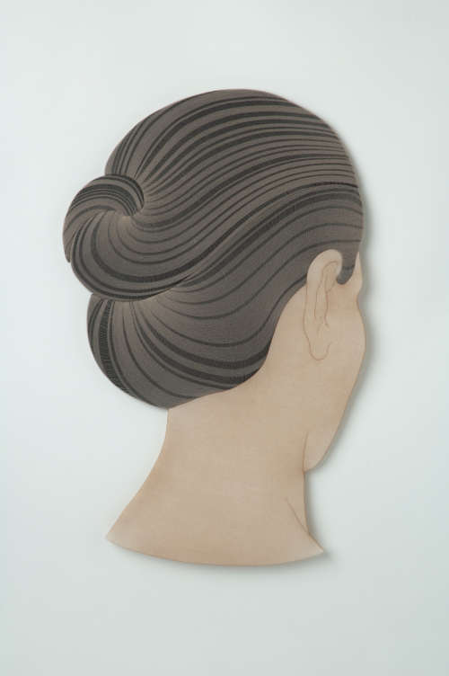 Cora Volz: Haarknotenrelief (aus Strumpfhosen) (Foto: Renate Hubbe)