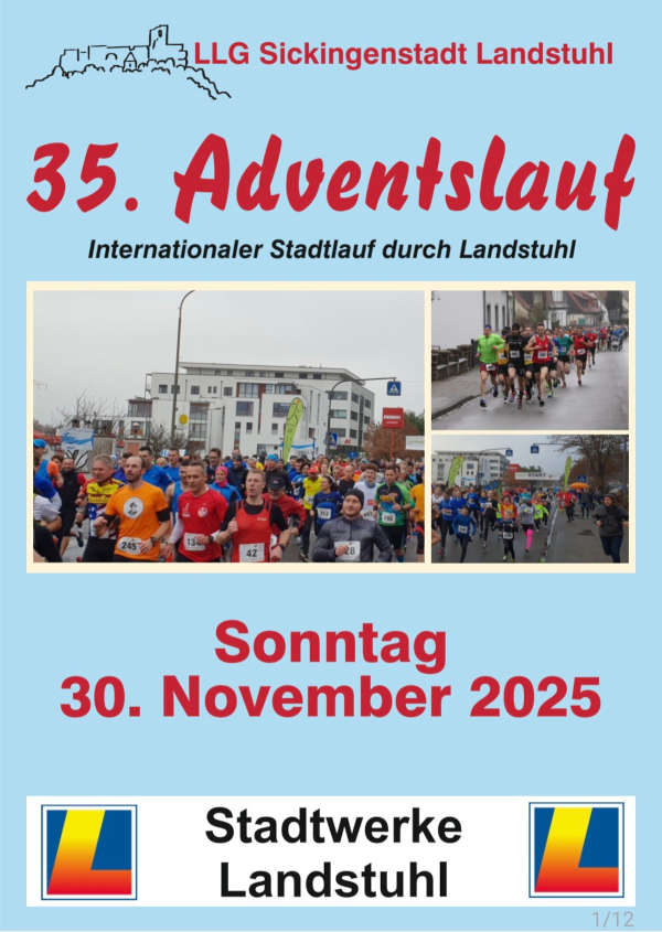 35. Adventslauf der LLG Landstuhl im November 2025