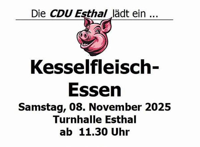Kesselfleischessen der CDU Esthal im November 2025