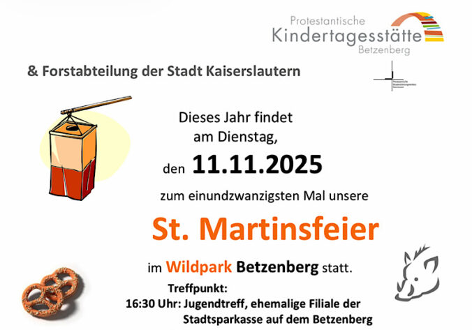 St. Martinsfeier im November 2025 im Wildpark Betzenberg in Kaiserslautern