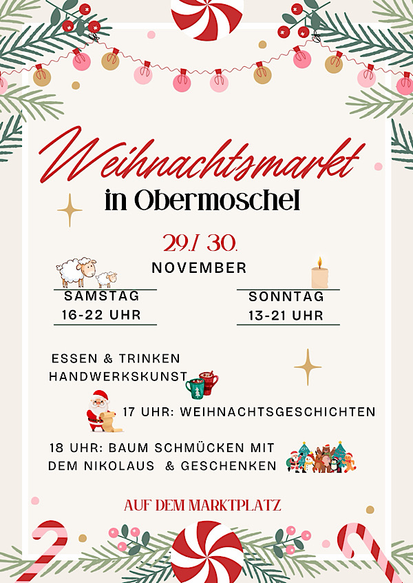 Weihnachtsmarkt im November 2025 in Obermoschel