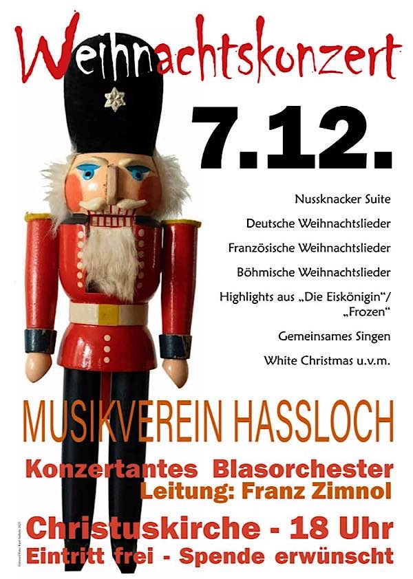 Weihnachtskonzert MV Haßloch im Dezember 2025 in Haßloch