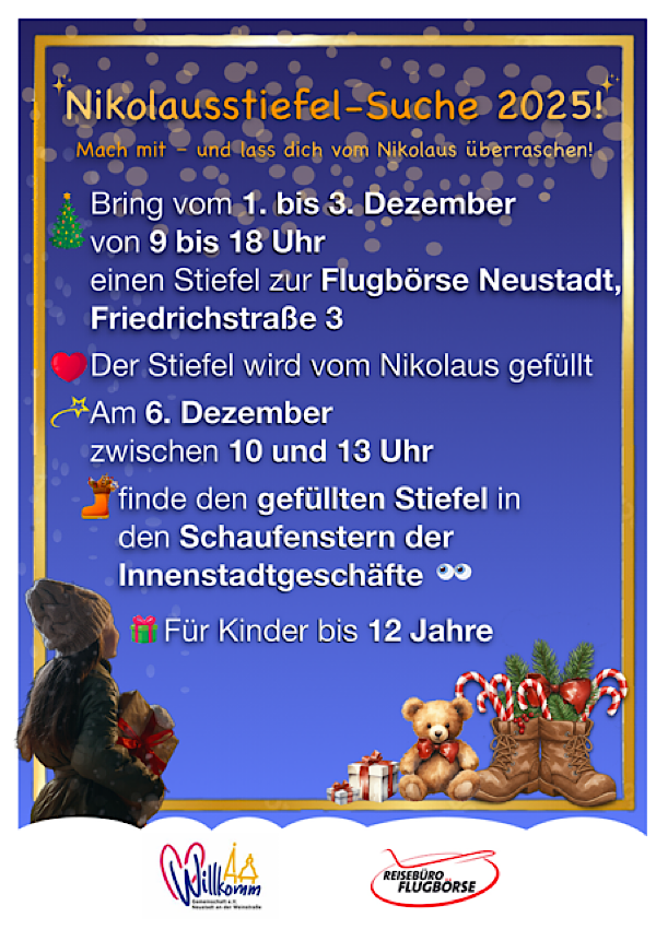 Nikolausstiefel-Suche 2025 – Neustadts Innenstadt in Vorweihnachtsstimmung