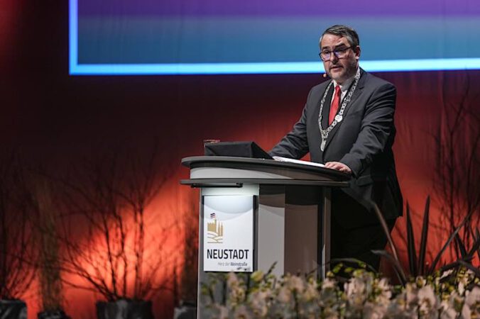 Oberbürgermeister Marc Weigel beim Neujahrsempfang (Foto: Holger Knecht)
