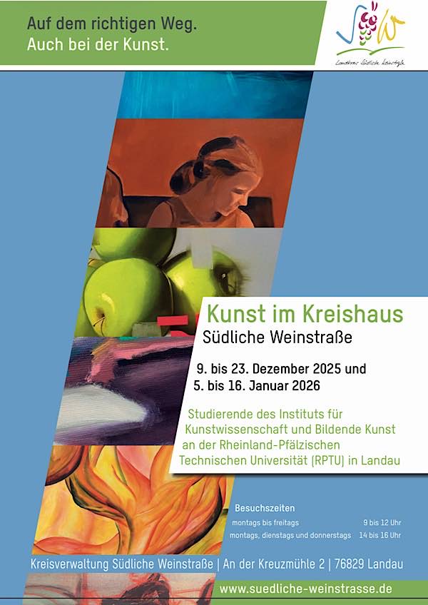 Kunststudierende präsentieren ihre Werke im Dezember 2025 und Januar 2026 im Kreishaus SÜW