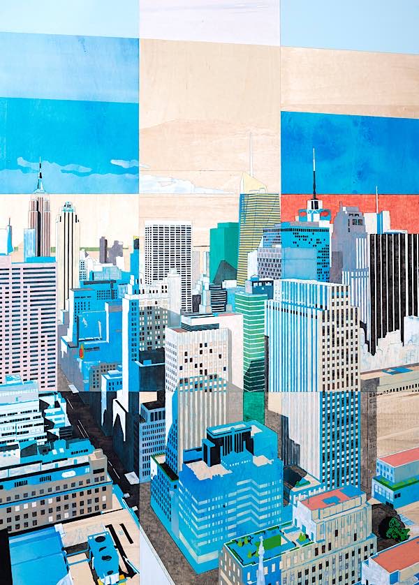 Detlef Waschkau "3113 Skyline NYC",2020, 240 x 170 cm. (Quelle: Detlef Waschkau)