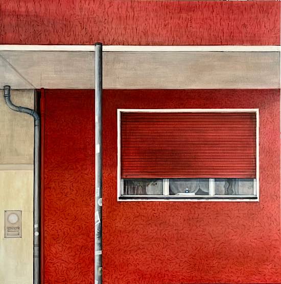 Susanna Storch "Fassade Nr. 55",2025, 100 x 100 cm. (Quelle: Susanna Storch)