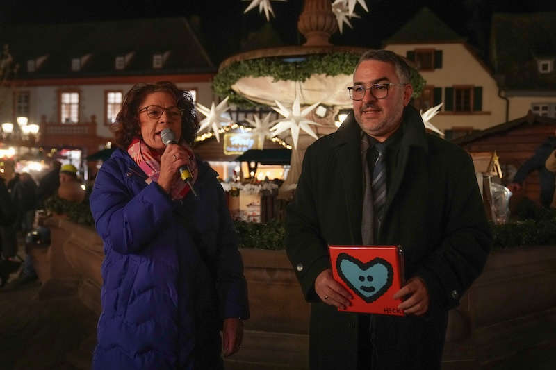 Jutta Hofmeister und OB Marc Weigel (Foto: Holger Knecht)
