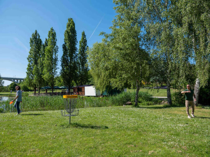 Impression DiscGolf-Parcours im Strecktalpark Pirmasens (Foto: Stadtverwaltung Pirmasens, Fotograf: Sebastian Fachenbach)