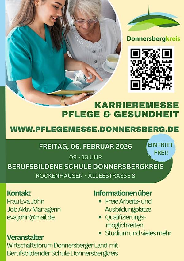 Karrieremesse Pflege & Gesundheit im Februar 2026 in Rockenhausen