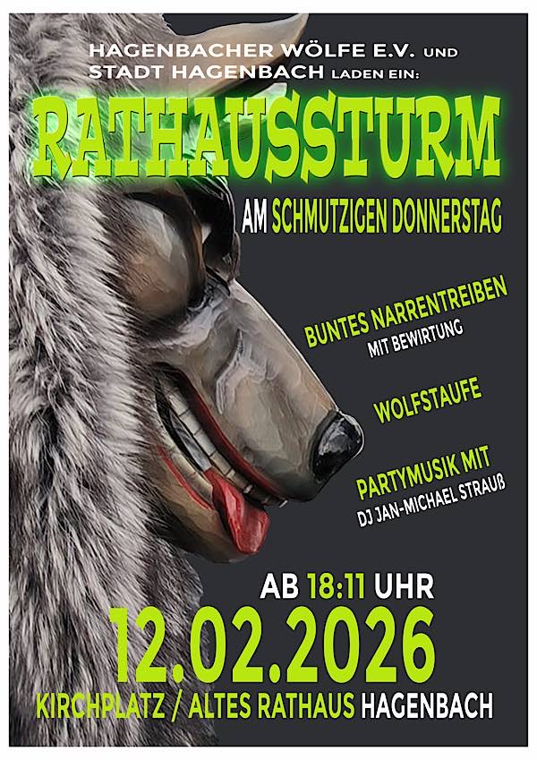 Kinderfasching und Rathaussturm im Februar 2026 in Hagenbach