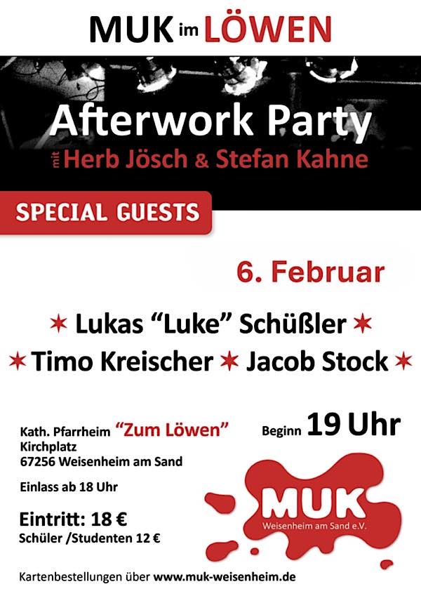 Afterwork-Party im Februar 2026 in Weisenheim am Sand