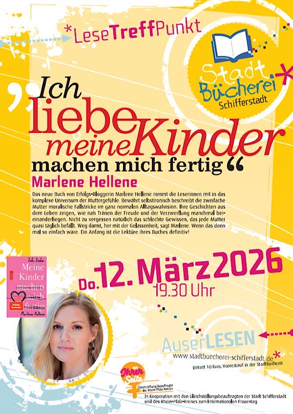 Lesung von Marlene Hellene im März 2026 in Schifferstadt