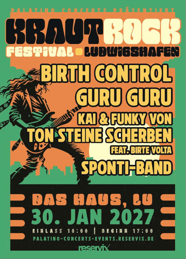 Zweites Krautrockfestival im Januar 2027 in Ludwigshafen