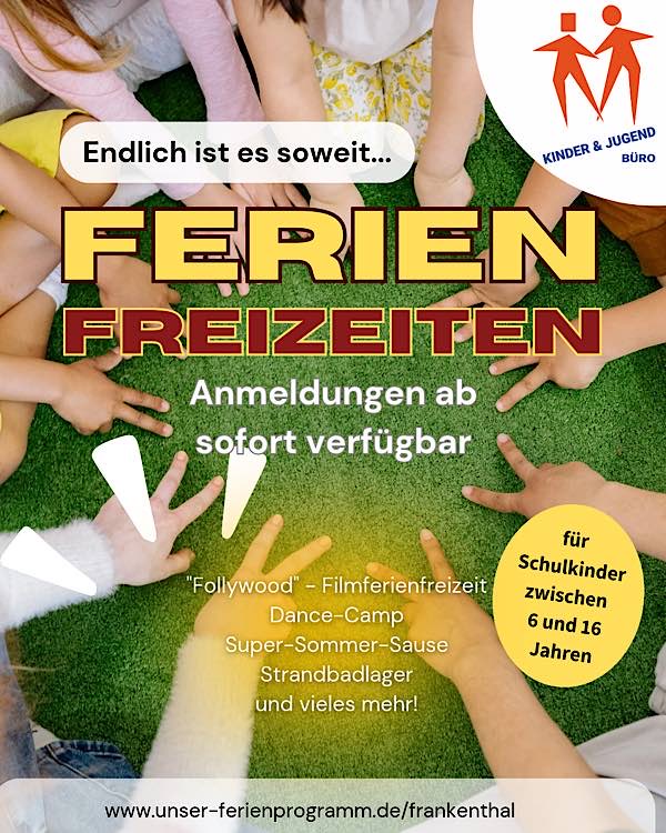 Kinder- und Jugendbüro Frankenthal veröffentlicht Ferienfreizeitenprogramm