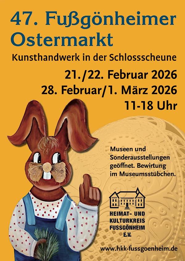 47. Fußgönheimer Ostermarkt im Februar und März 2026