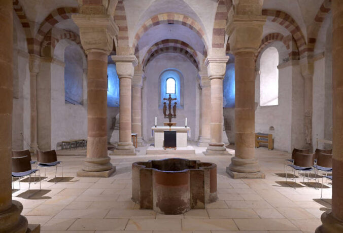 Das Taufbecken in der Krypta des Doms (Quelle: Domkapitel Speyer, Foto: Klaus Landry)