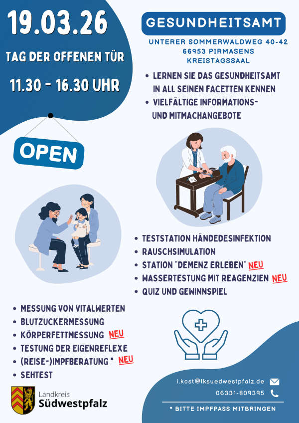 Tag der offenen Tür im März 2026 beim Gesundheitsamt Südwestpfalz