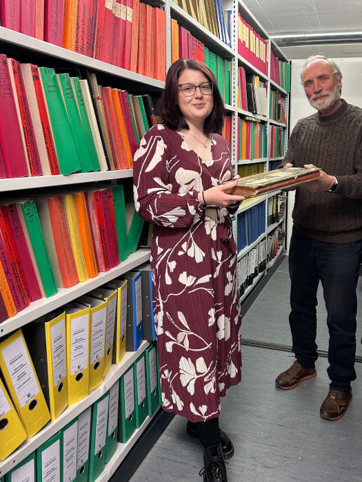 Athena Orso und Dr. Andreas Imhoff (Foto: Verbandsgemeindeverwaltung Edenkoben)