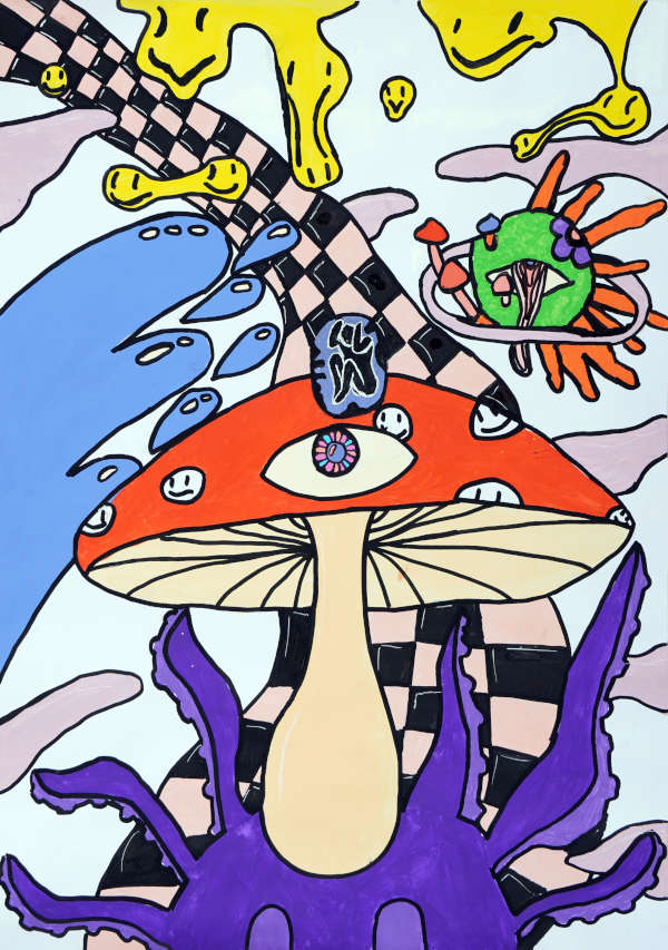 Im Jahr 2025 hat Emily Herzig von der Konrad-Adenauer-Realschule plus mit ihrem Bild den Wettbewerb gewonnen. (Quelle: Emily Herzig)