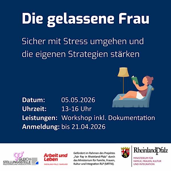 Online-Workshop zum Thema „Die gelassene Frau” im Mai 2026