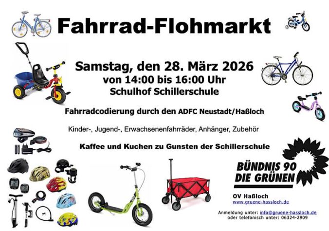 Fahrrad-Flohmarkt und Codieraktion des ADFC im März 2026 in Haßloch