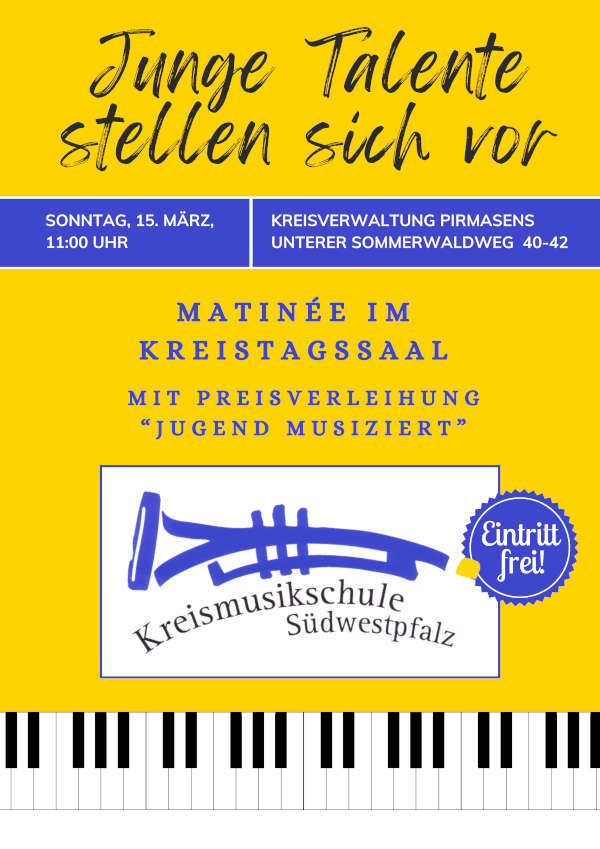 Matinée „Junge Talente stellen sich vor“ – Preisträger aus „Jugend musiziert“ gestalten Konzertvormittag