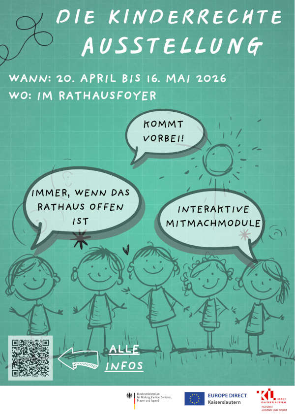 Mobile Kinderrechte-Ausstellung lädt im April und Mai 2026 zum interaktiven Entdecken in Kaiserslautern ein