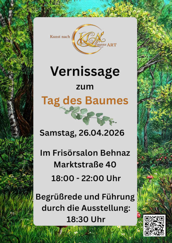 Ausstellung von Laura Lang zum "Tag des Baumes" im April 2026 in Bad Bergzabern