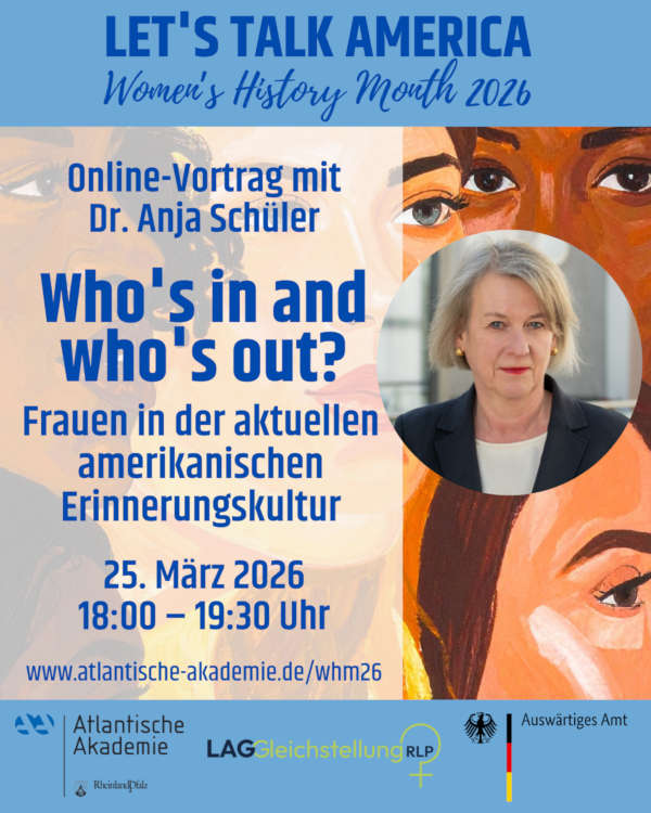 Online-Vortrag Who's in and who's out? Frauen in der aktuellen amerikanischen Erinnerungskultur am 25.03.2026