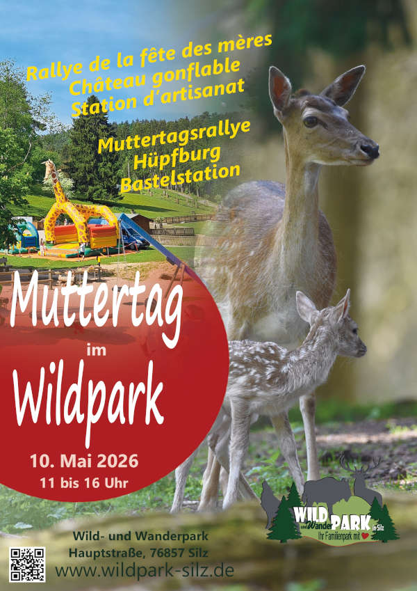 Wild- und Wanderpark Südliche Weinstraße lädt im Mai 2026 ein zur beliebten Rallye durch den Park an Muttertag – auch auf Französisch