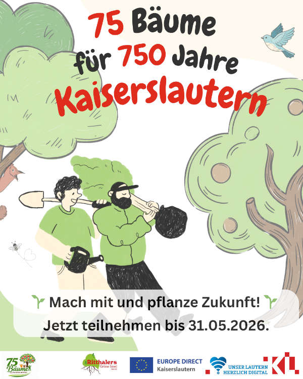 75 Bäume für 750 Jahre Kaiserslautern - Pflanzaktion am Tag des Baumes