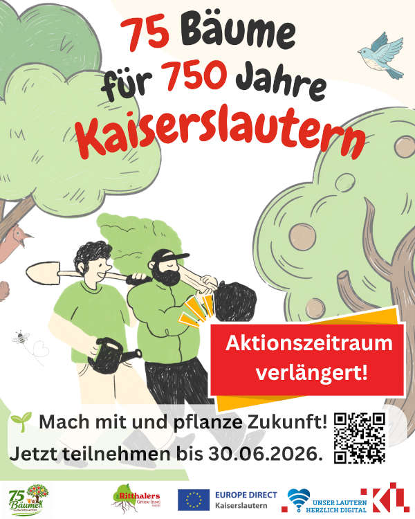 75 Bäume für 750 Jahre Kaiserslautern - Pflanzaktion am Tag des Baumes