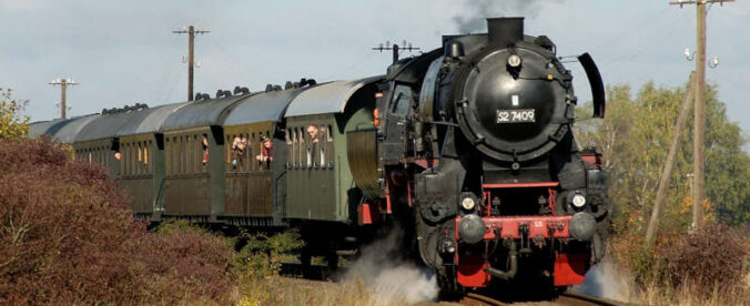 Sonderzug Dampflok BR 52 7409 mit Donnerbüchsen - Foto: Eisenbahnmuseum der Pfalz/DGEG Würzburg)