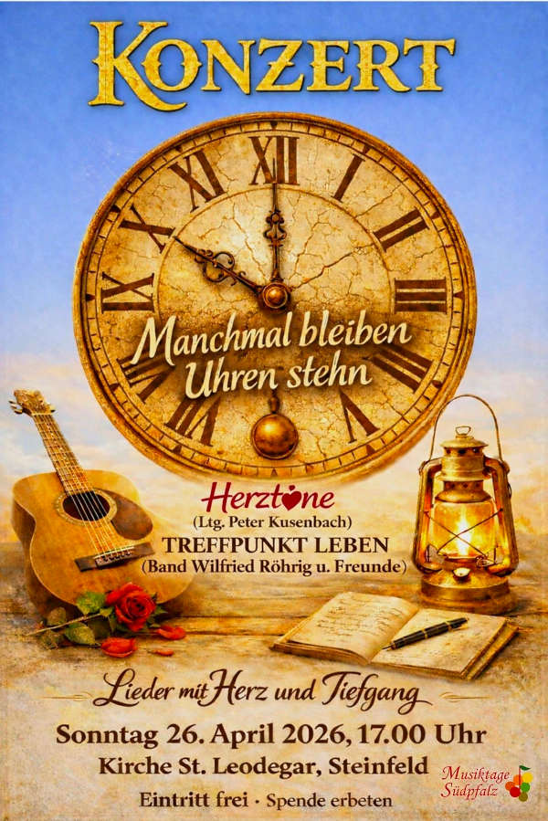 „Herztöne" und „TREFFPUNKT LEBEN laden im April 2026 in Steinfeld zu musikalischer Reise ein