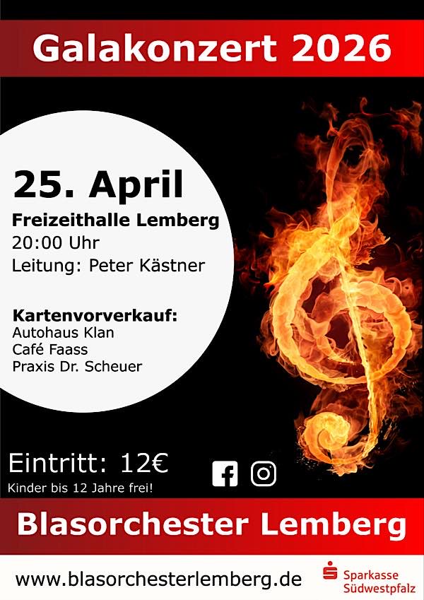 Galakonzert Blasorchester Lemberg Im April 2026