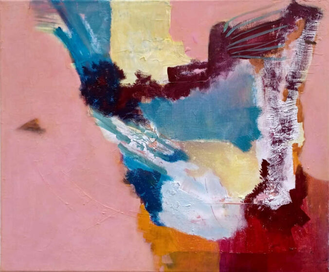 Acrylgemälde „Mit dem Kopf durch die Wand“. (Quelle: K. Engelbrecht)