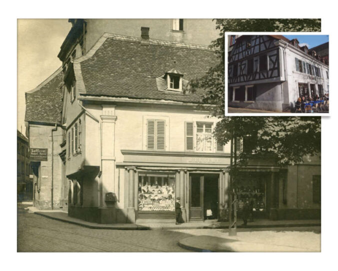 Das St. Martin früher und heute – ein Bildpaar der Ausstellung (Foto: Bezirksverband Pfalz)