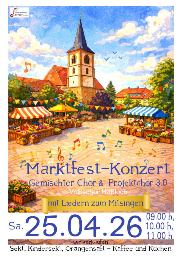 Plakat Volkschor Marktfest 2026