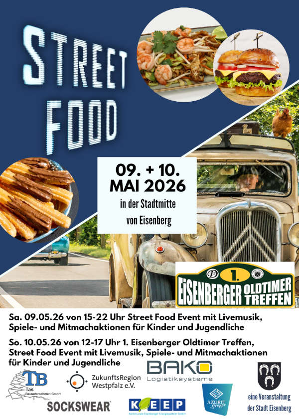 Eisenberger Street Food Event mit 1. Eisenberger Oldtimer Treffen